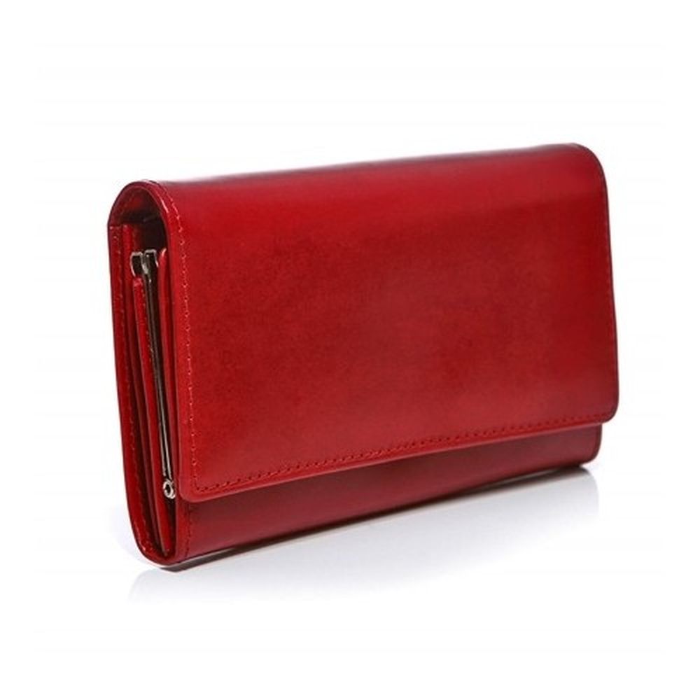 czerwony portfel damski skorzany mid bw53